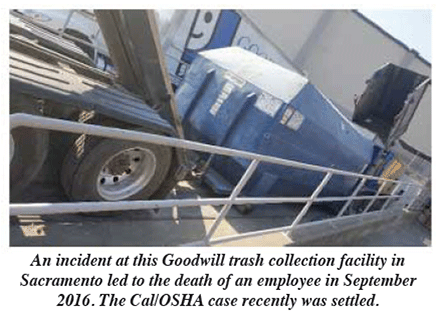 Settlement In Goodwill Case CAL OSHA Reporter