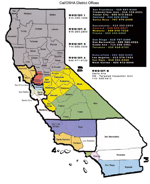 DOSH Realigns Regions - | CAL-OSHA Reporter